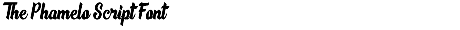 The Phamelo Script Font