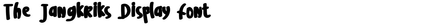The Jangkriks Display Font