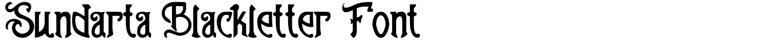 Sundarta Blackletter Font