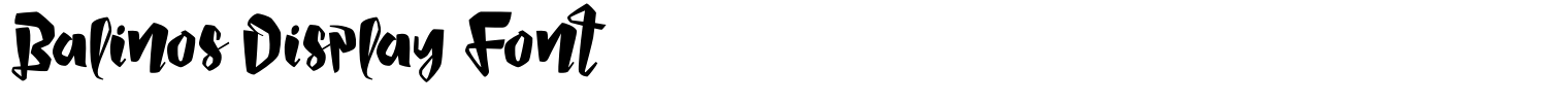 Balinos Display Font