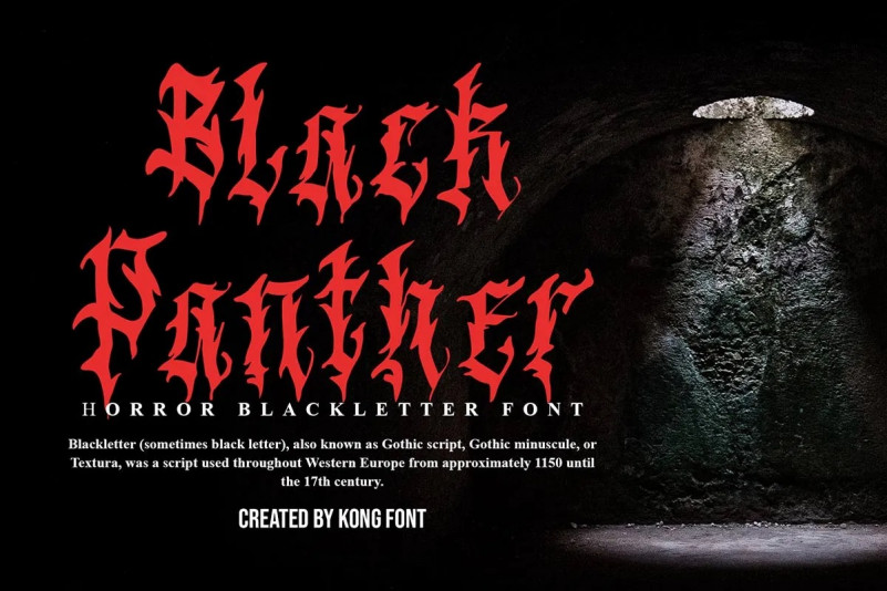 Black Panther Blackletter Font - Download fonts