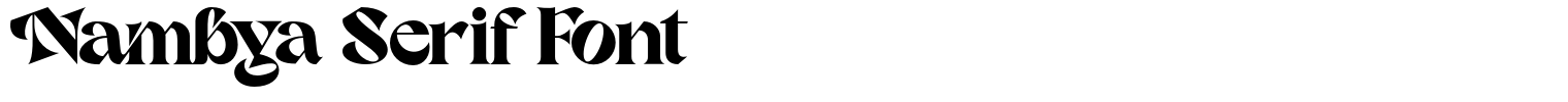 Nambya Serif Font