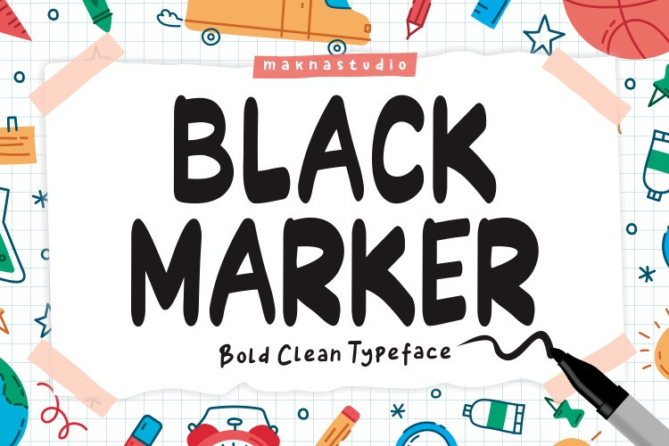 Black Marker Display Font - Download fonts