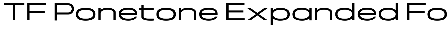 TF Ponetone Expanded Font