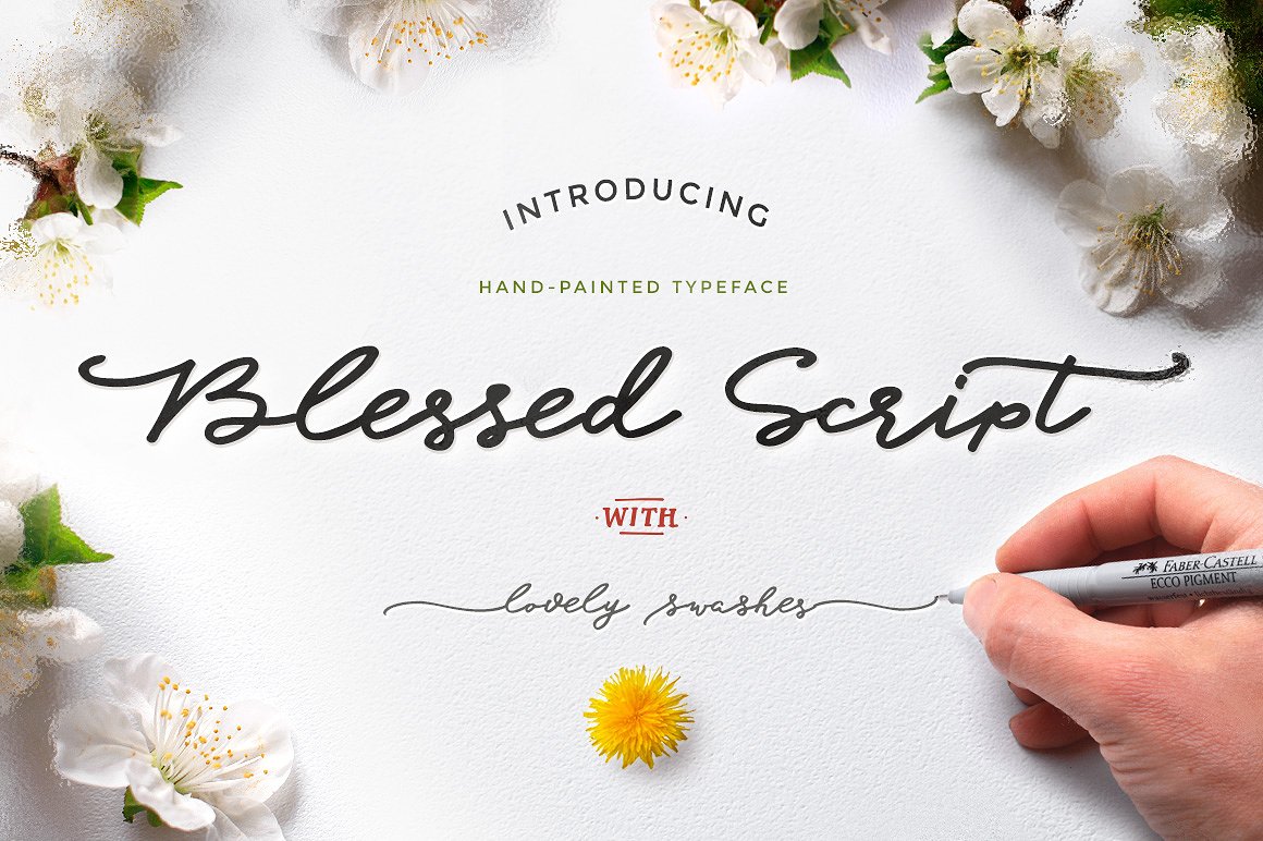 Blessed Script Fontlot Com