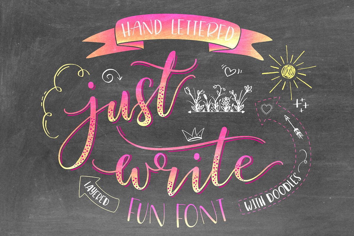 Free Just Write Hand Lettered Script Fonts