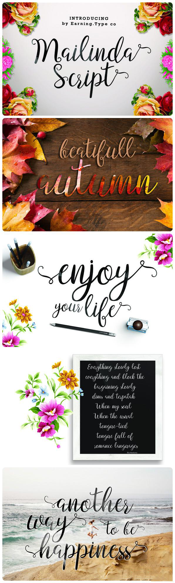 Mailinda Script 1 mailinda script font