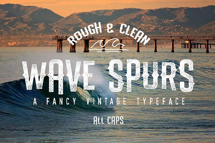 Free The Wave Spurs Typeface Script Fonts