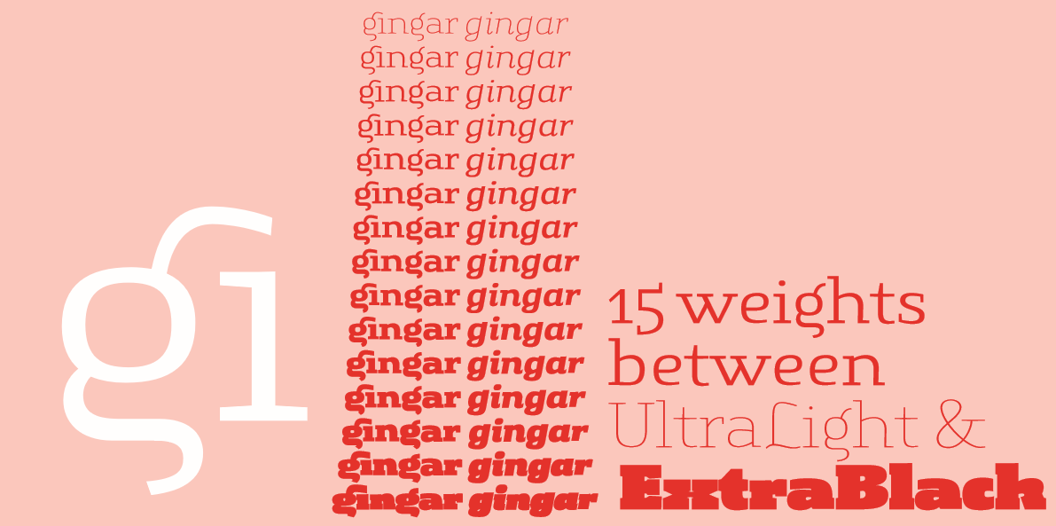 gingar font family 6