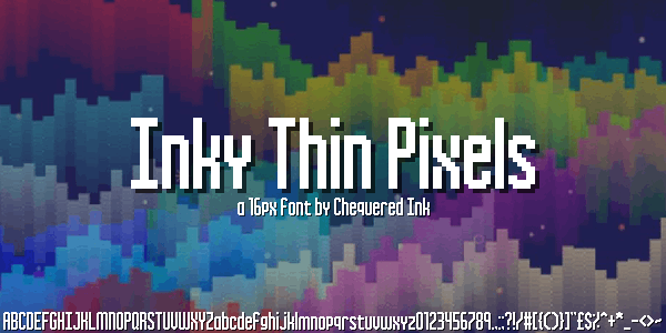 Inky Thin Pixels Font