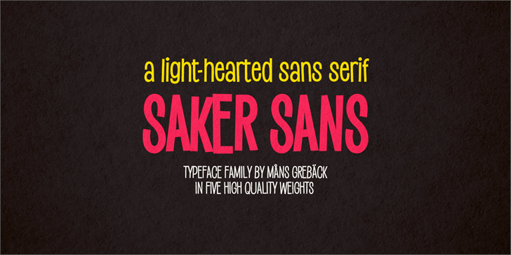 Saker Sans Black Font