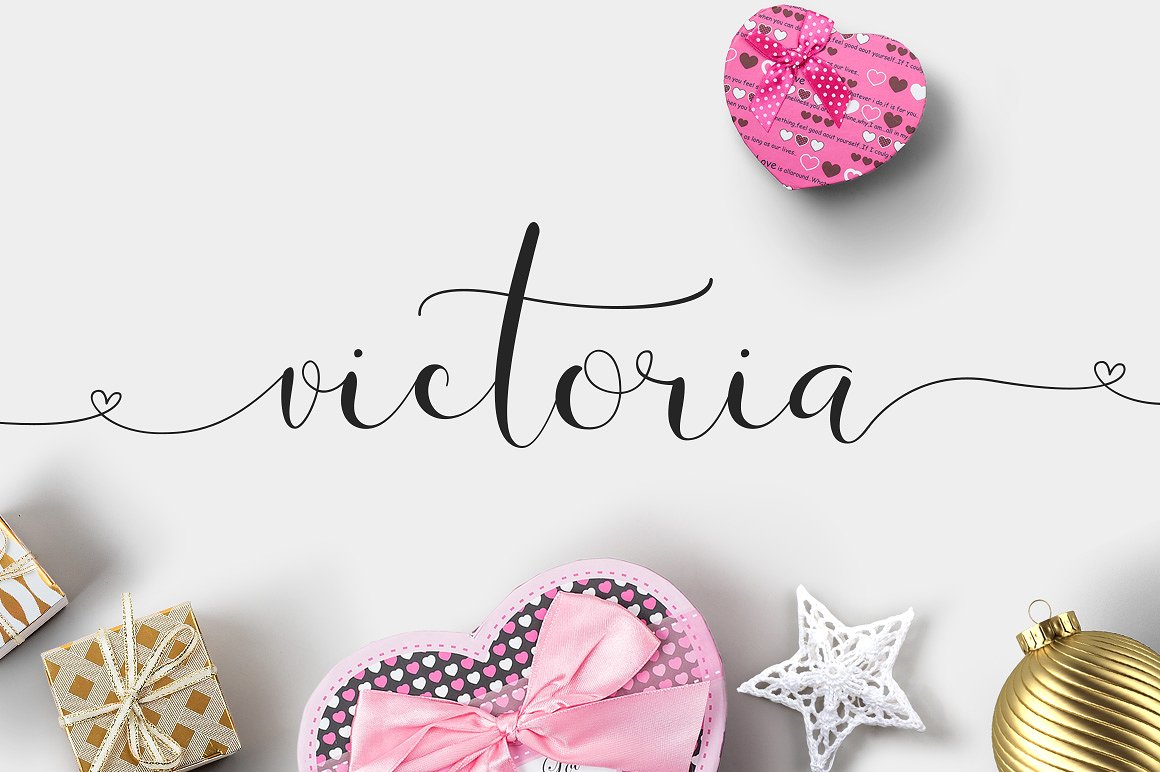Victoria script fontlot