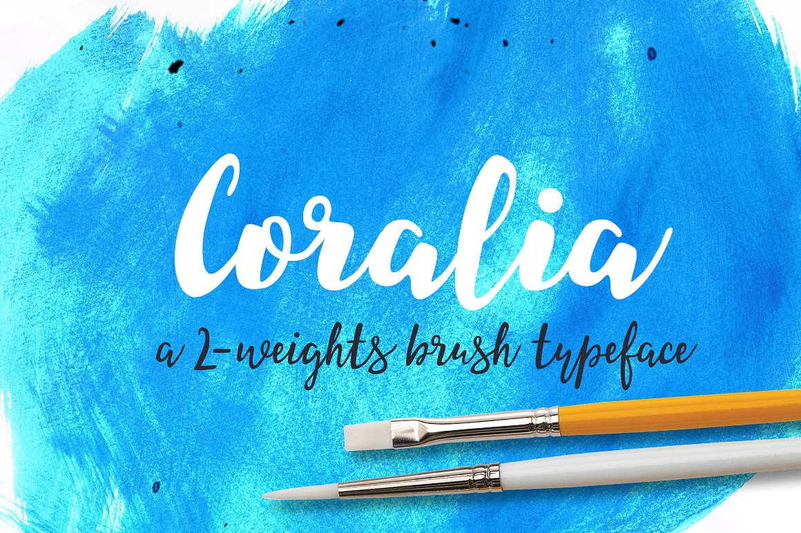 Free Coralia A 2 Weights Brush Typeface Script Fonts