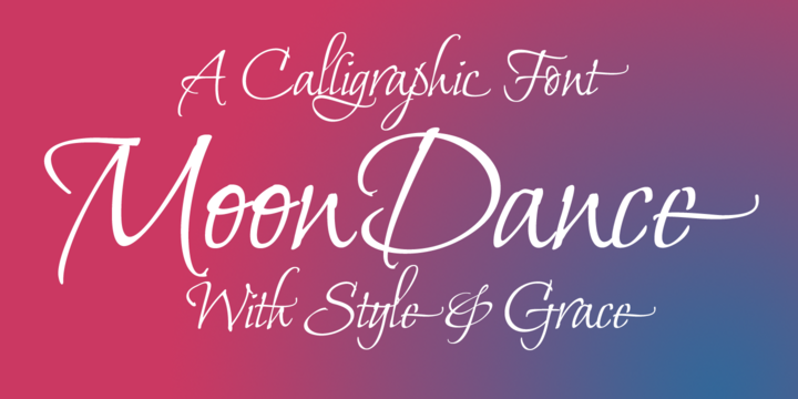 MoonDance Typeface 1 moondance