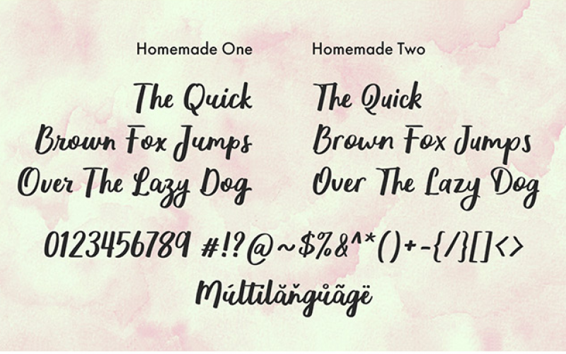 Homemade Script Font Fontlot Com