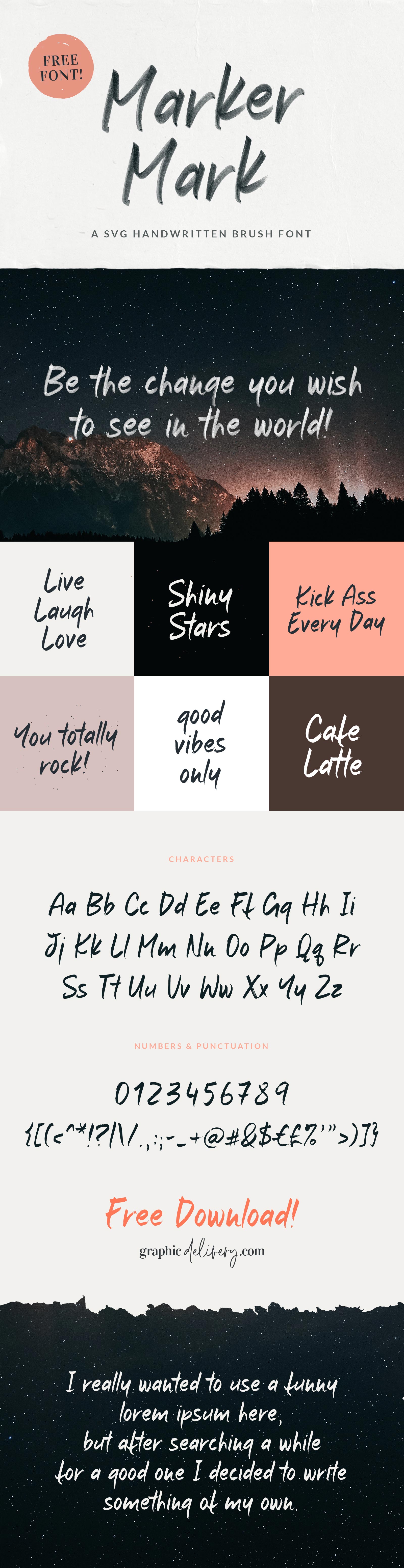 Marker Mark Svg Font Fontlot Com