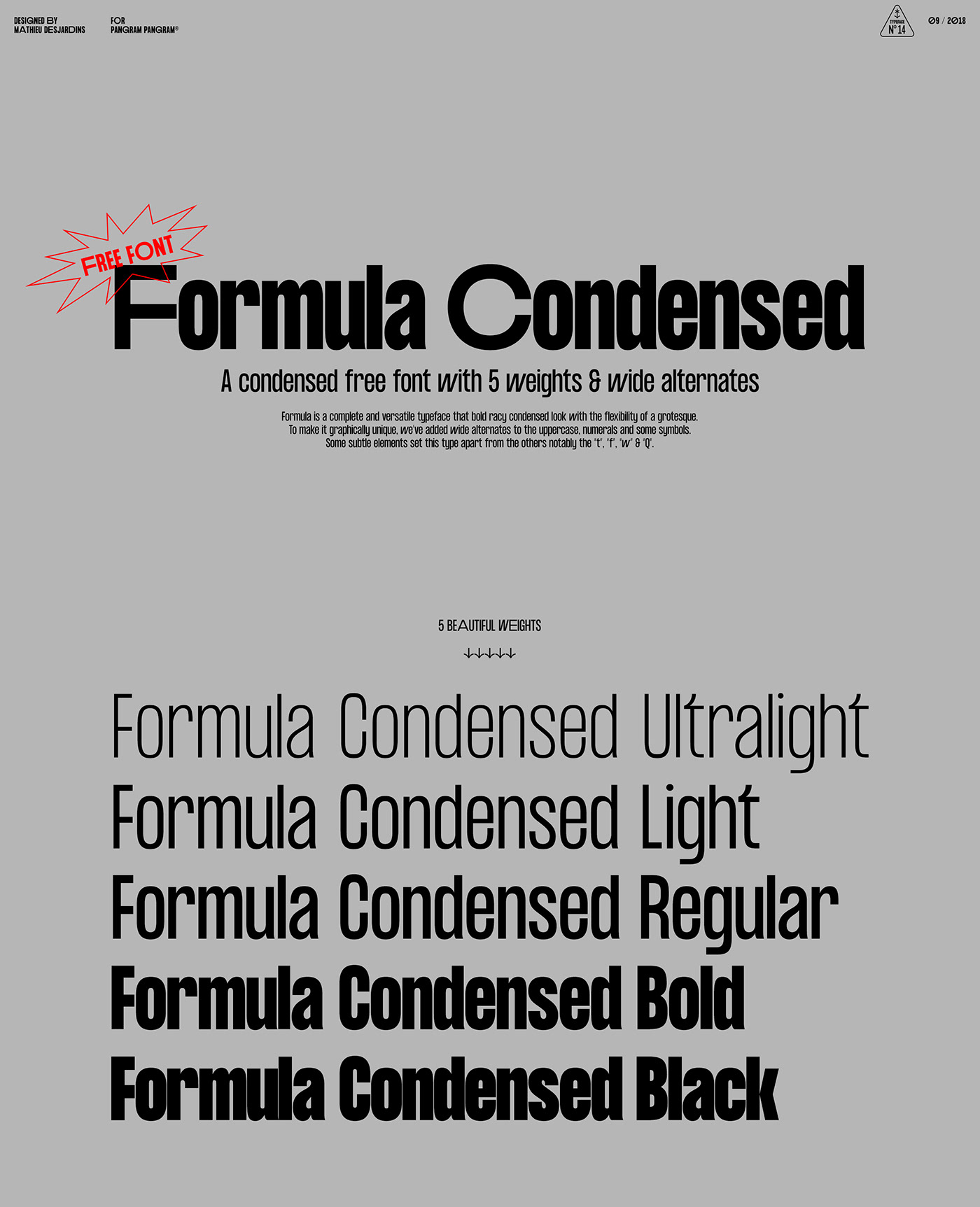 Formula Consensed Typeface Fontlot Com