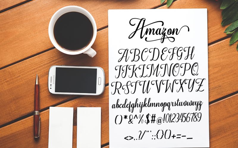 Amazon Script Font Fontlot Com