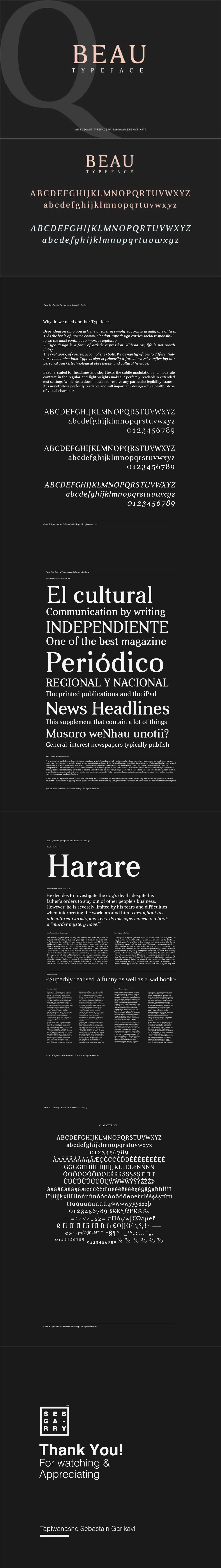 Beau Typeface Beau Typeface