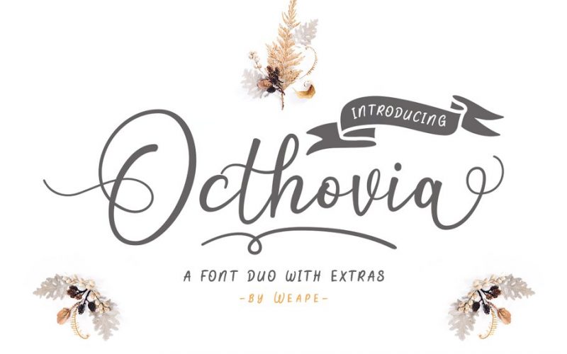 Free Octhovia Duo And Extras Script Fonts