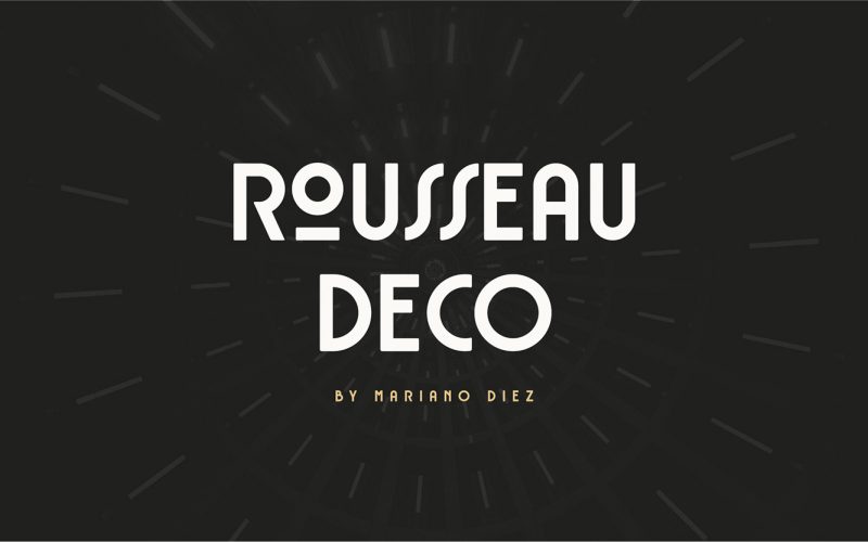 Rousseau Deco Typeface Fontlot Com