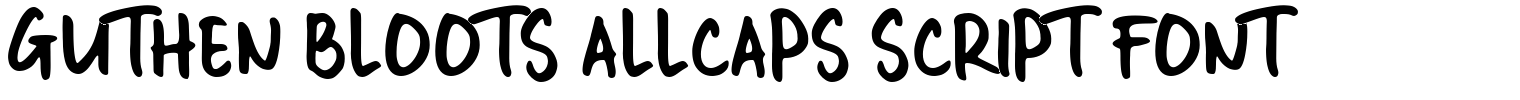 Guthen Bloots Allcaps Script Font