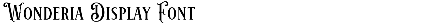 Wonderia Display Font