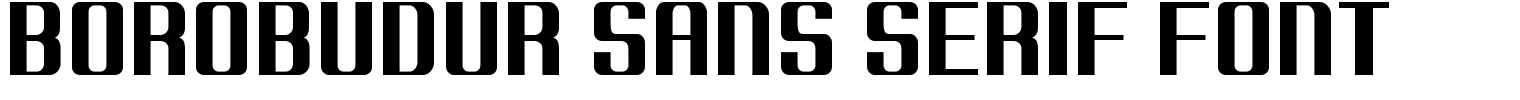 Borobudur Sans Serif Font