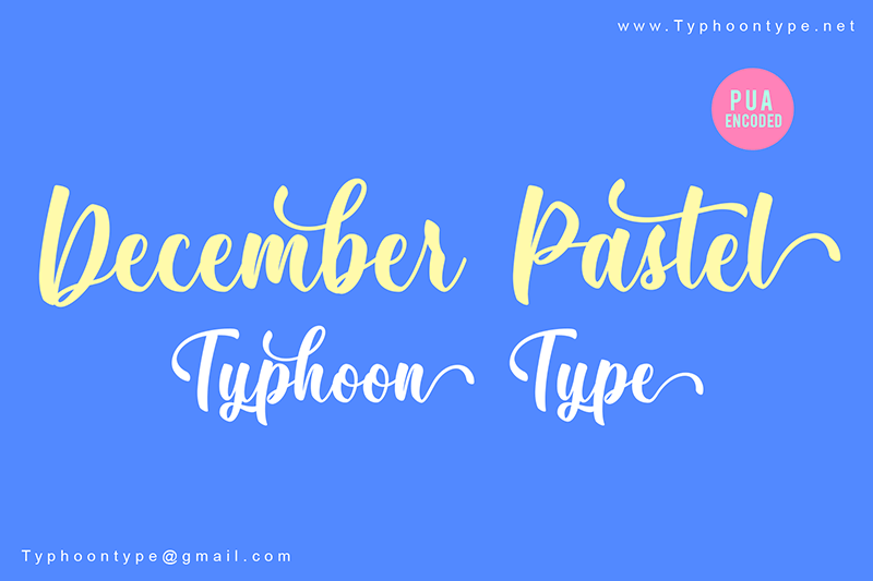 December Pastel Brush Font Fontlot Com