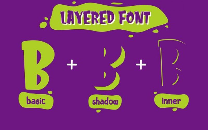 Kids Zone Layered Font Fontlot Com