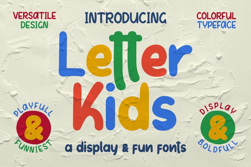 Letter Kids Typeface Fontlot