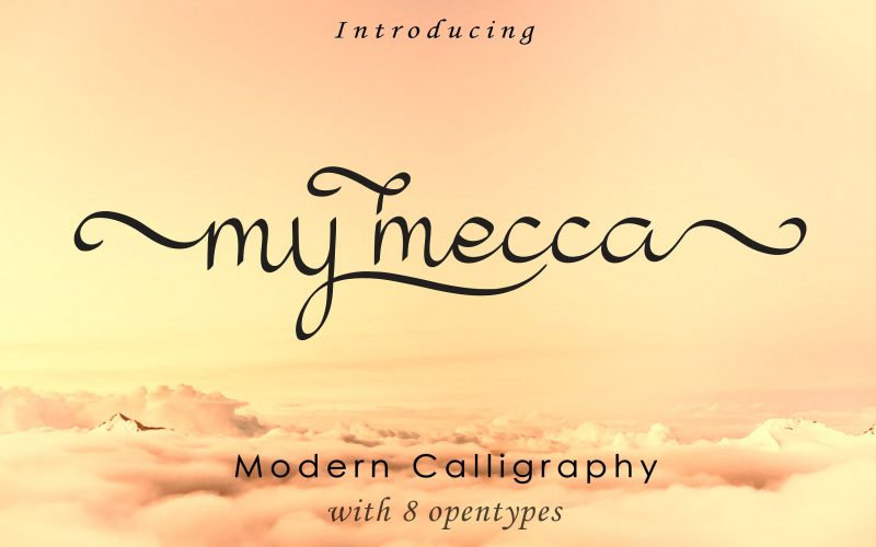 My Mecca Calligraphy Font Fontlot Com