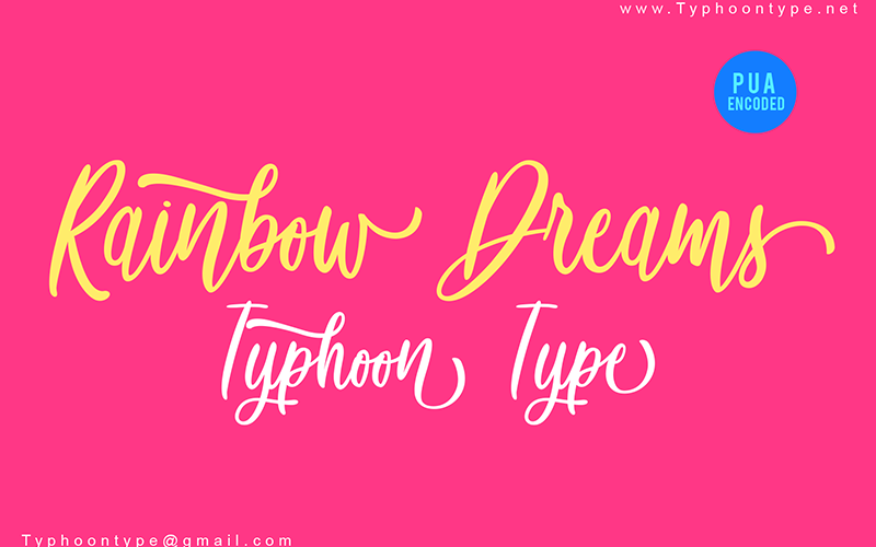 Rainbow Dreams Font Fontlot Com