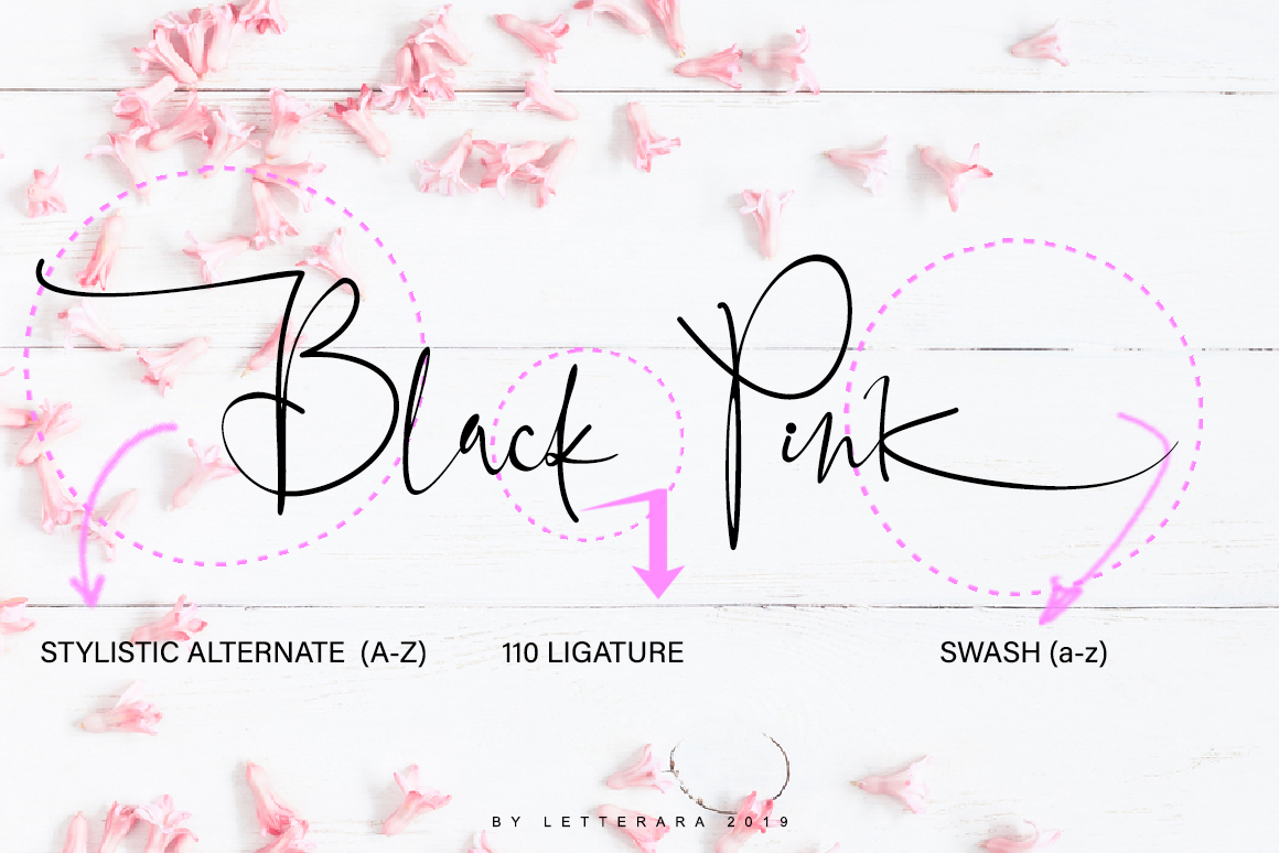 Download Free Black Pink Signature Font Fontlot Com SVG DXF Cut File