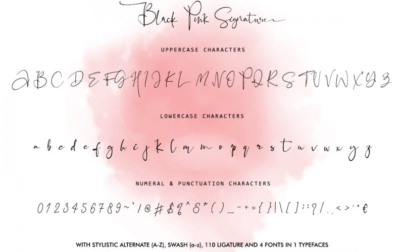 Download Free Black Pink Signature Font Fontlot Com Fonts Typography