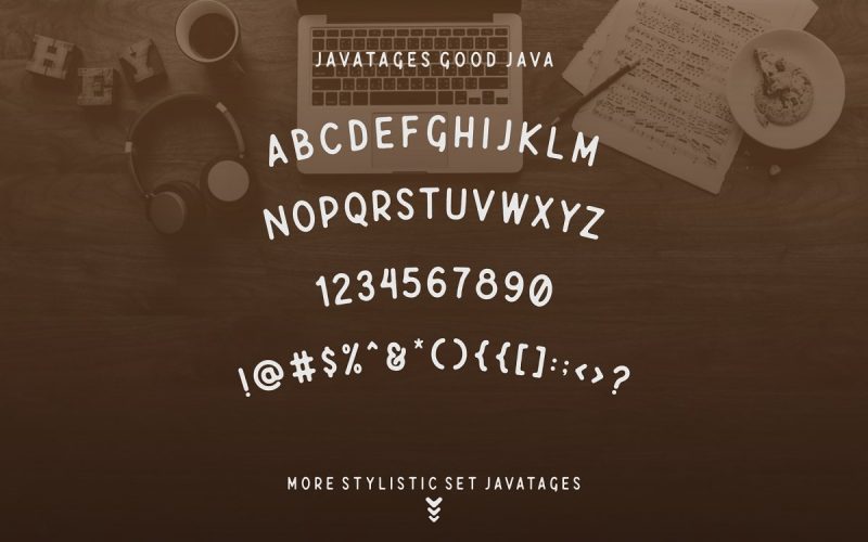 Download Javatages Display Font Fontlot Com PSD Mockup Templates