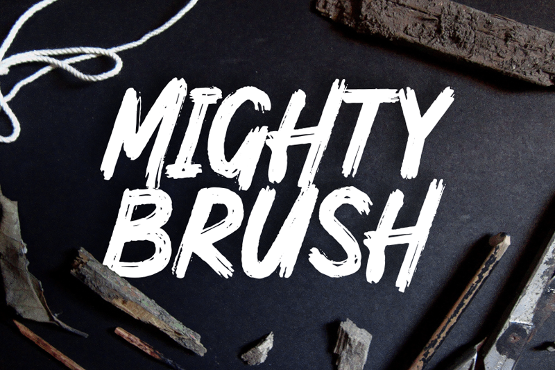 Mighty Brush Font - Fontlot.com