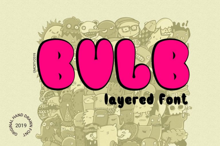 Bulb Layered Font - Download fonts