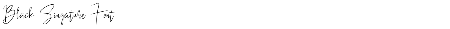 Black Singature Font