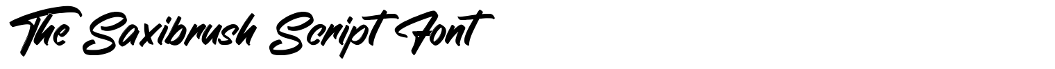 The Saxibrush Script Font