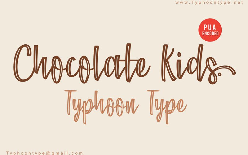 Chocolate Kids Script Font Fontlot Com