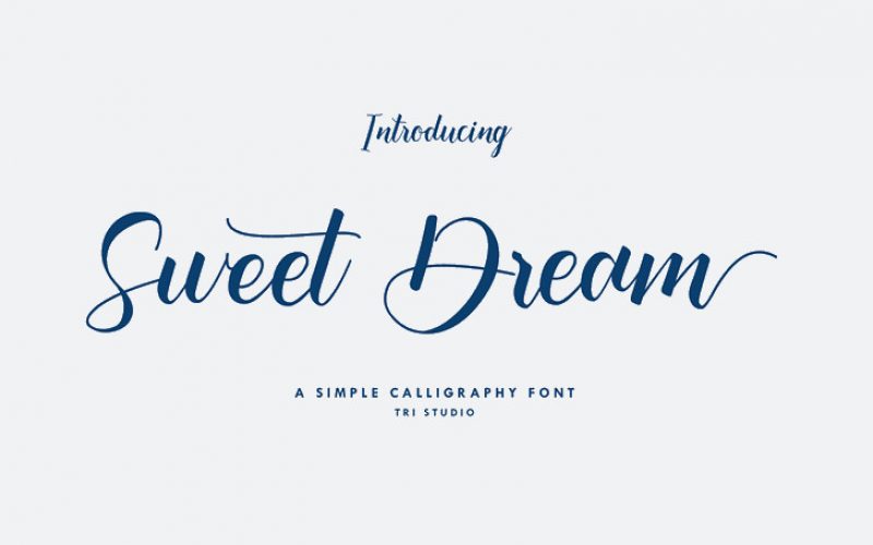 Sweet Dream Calligraphy Font Fontlot Com