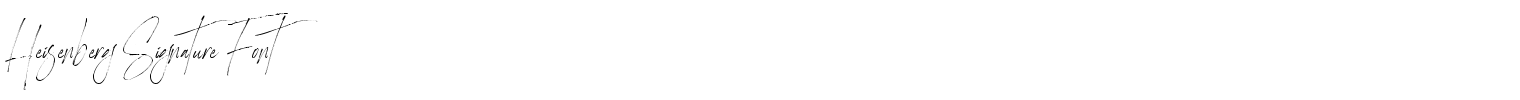Heisenberg Signature Font