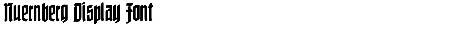 Nuernberg Display Font