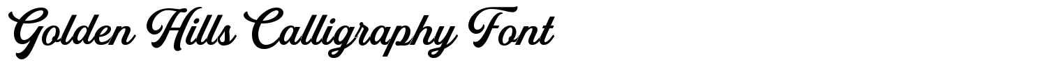 Golden Hills Calligraphy Font