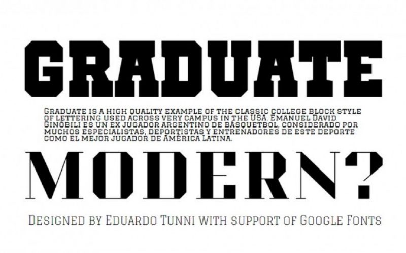 Graduate Slab Font Fontlot Com