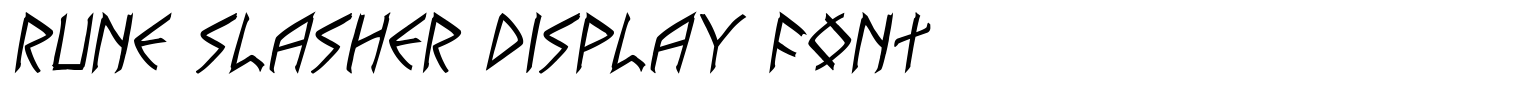 Rune Slasher Display Font
