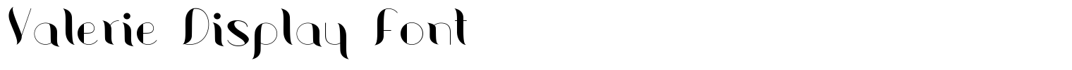 Valerie Display Font