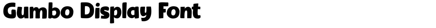 Gumbo Display Font