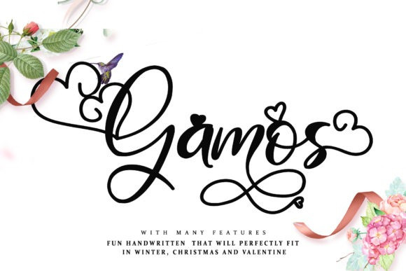 Download Free Gamos Calligraphy Font Fontlot Com Fonts Typography